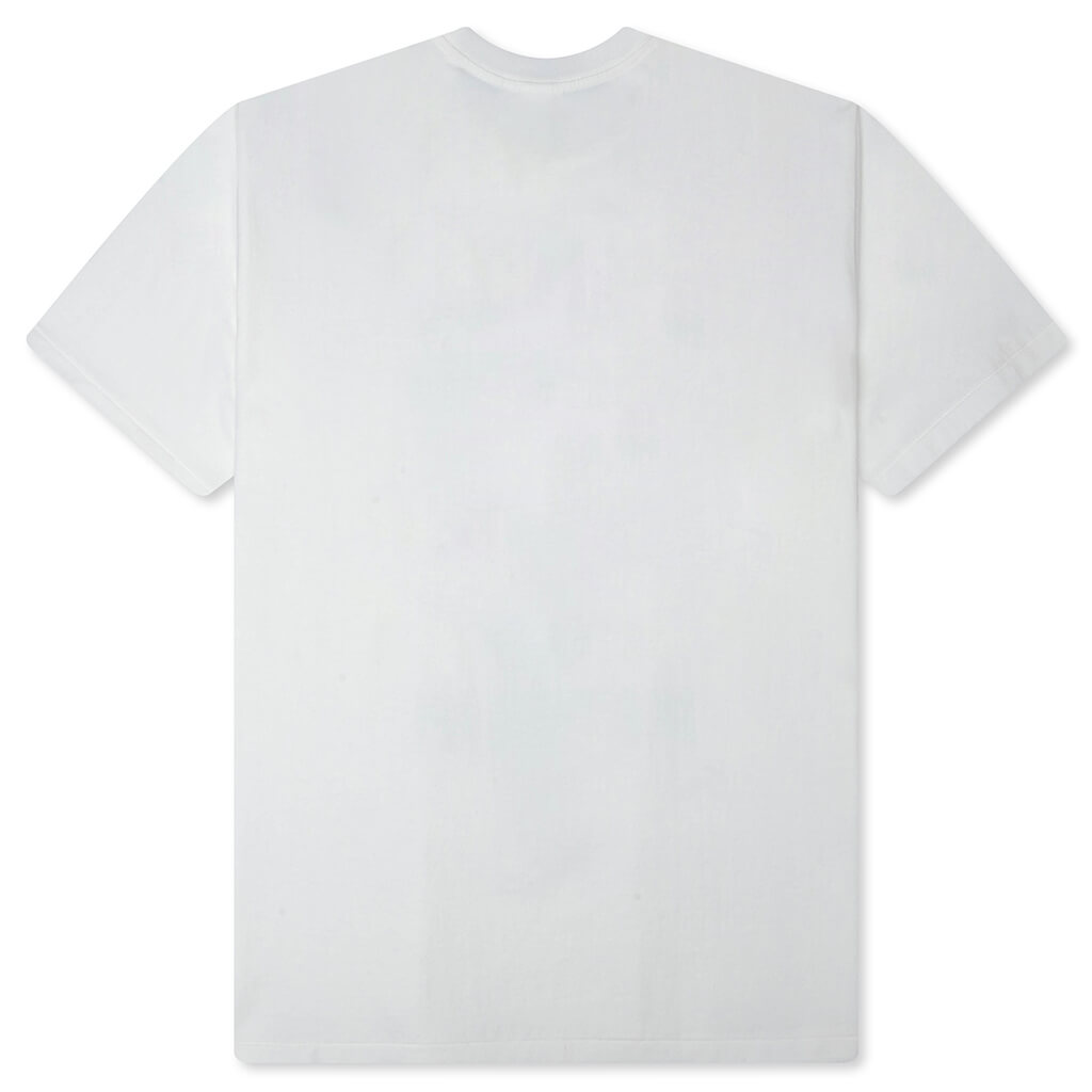 Hand Drawn College Relaxed Fit Tee - White
