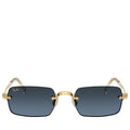 A$AP Rocky x Ray-Ban Rimless - Polished Arista Gold/Blue Gradient Dark Grey