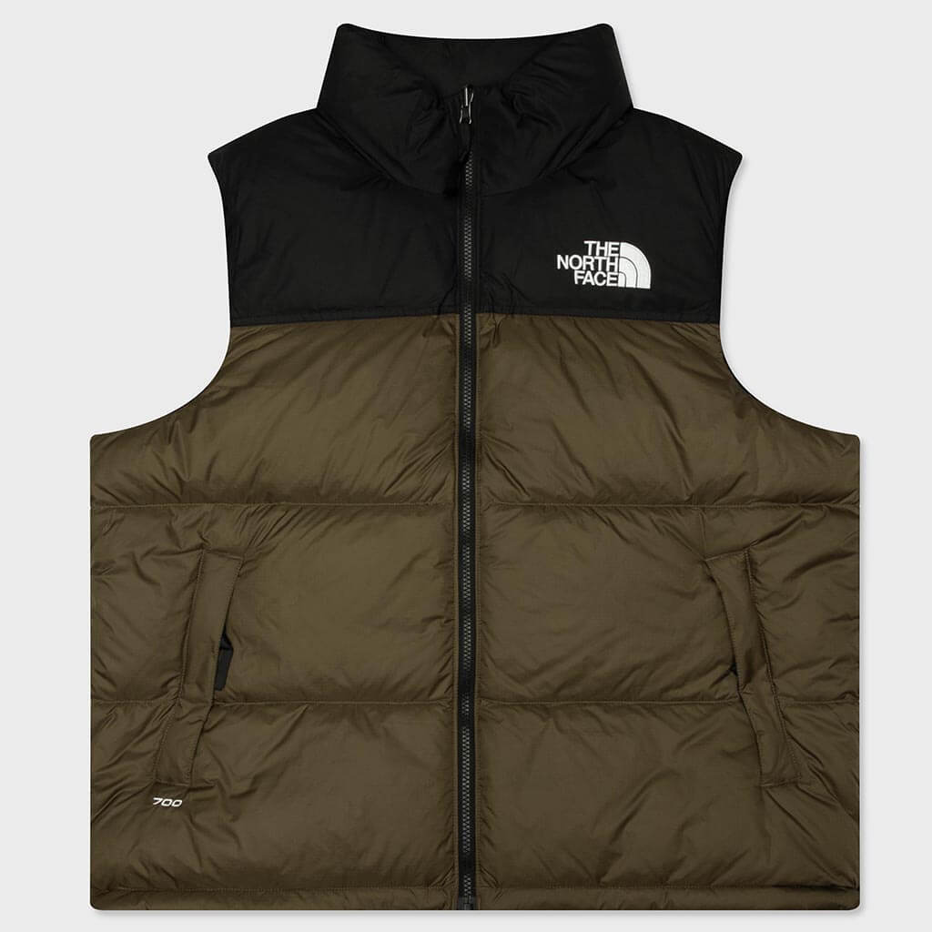 1996 Retro Nuptse Vest - Caraway Seed/Black