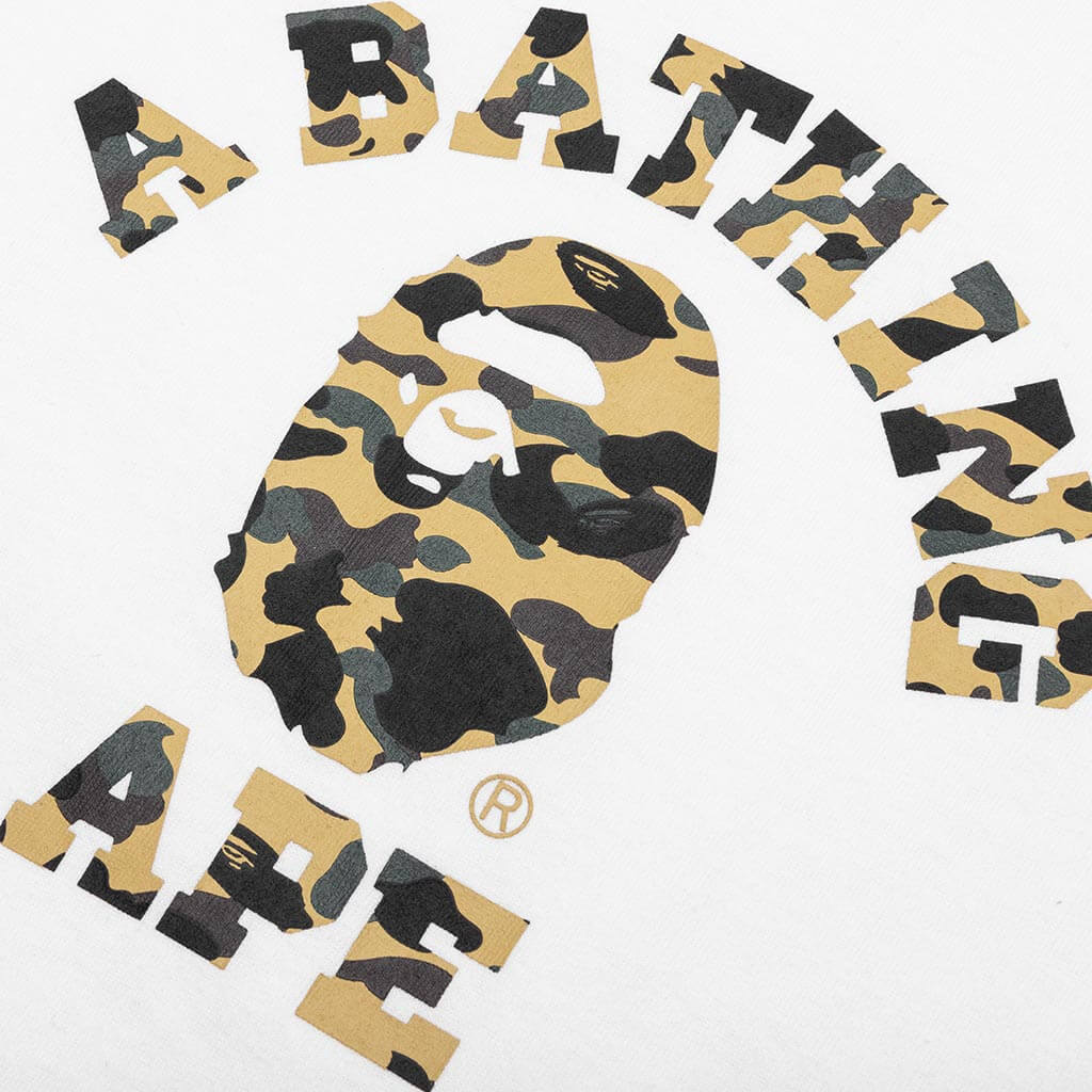 Kid's 1st Camo College Tee - White/Yellow