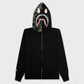 1st Camo Swarovski Shark Full Zip Hoodie - Black
