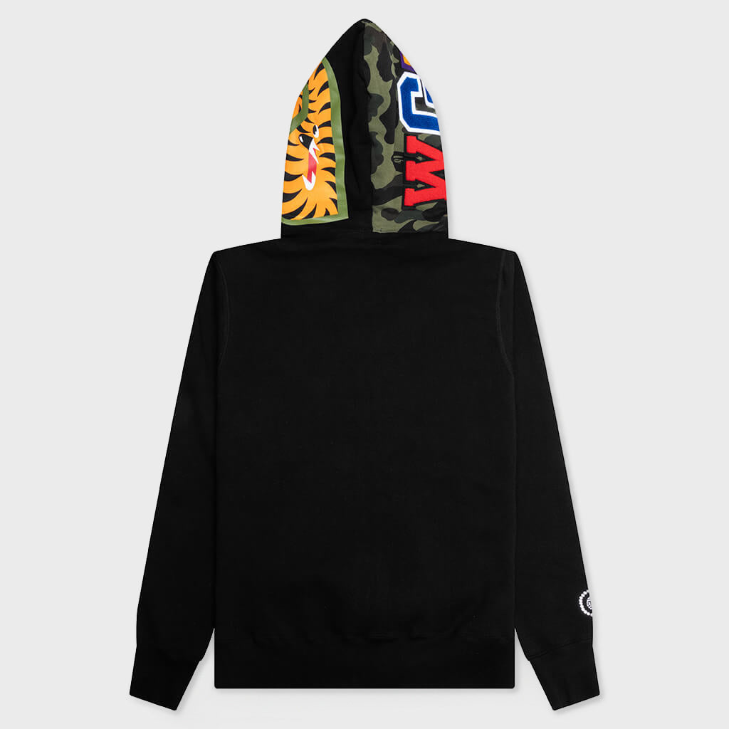 1st Camo Swarovski Shark Full Zip Hoodie - Black