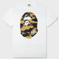 1st Camo Big Ape Head Tee - White/Yellow