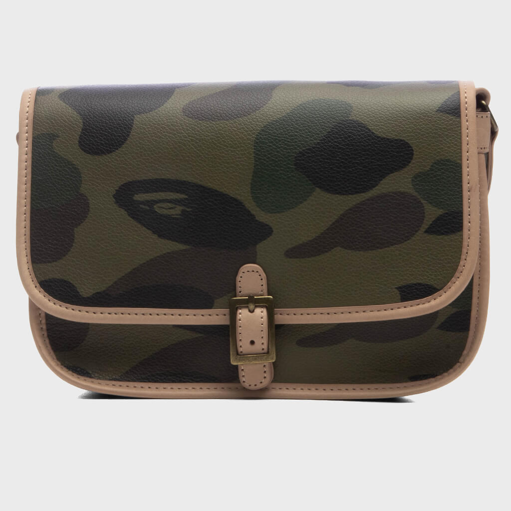 1st Camo Leather Shoulder Bag - Green