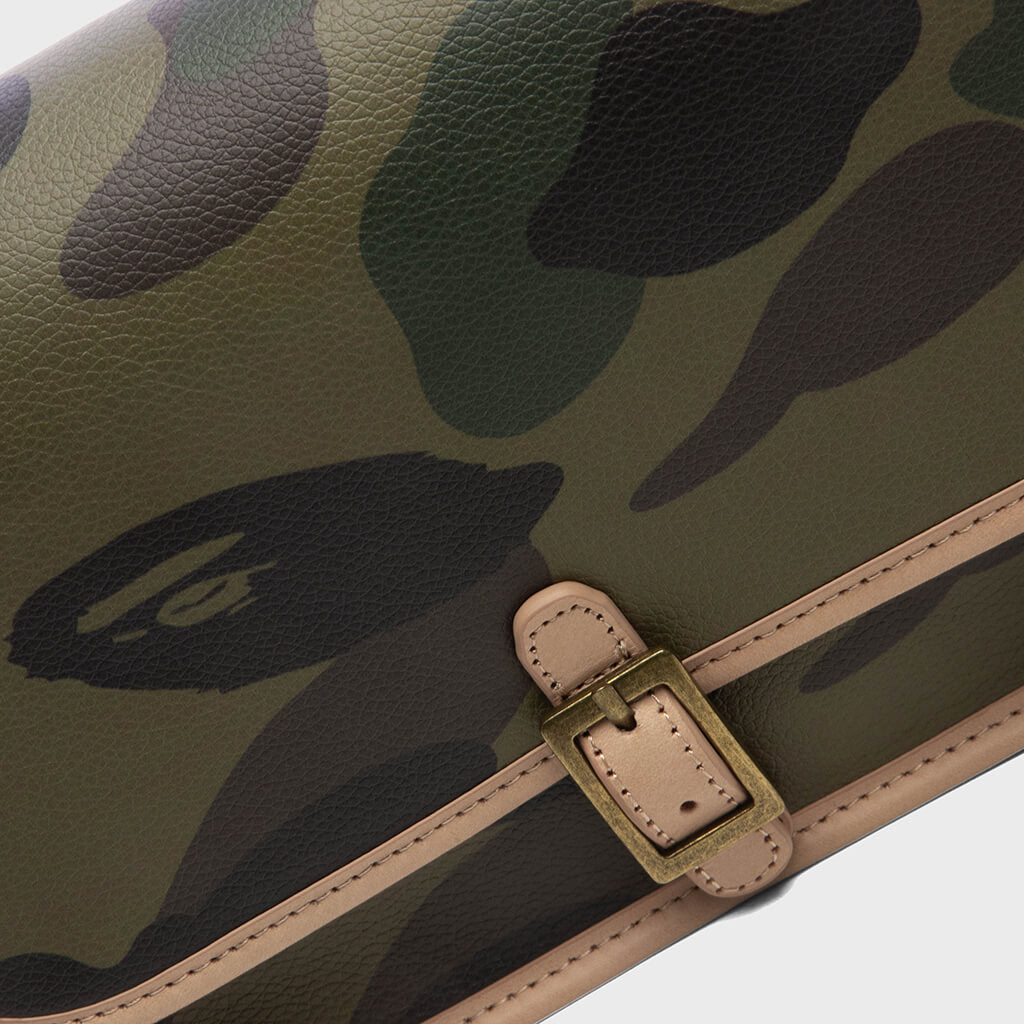 1st Camo Leather Shoulder Bag - Green