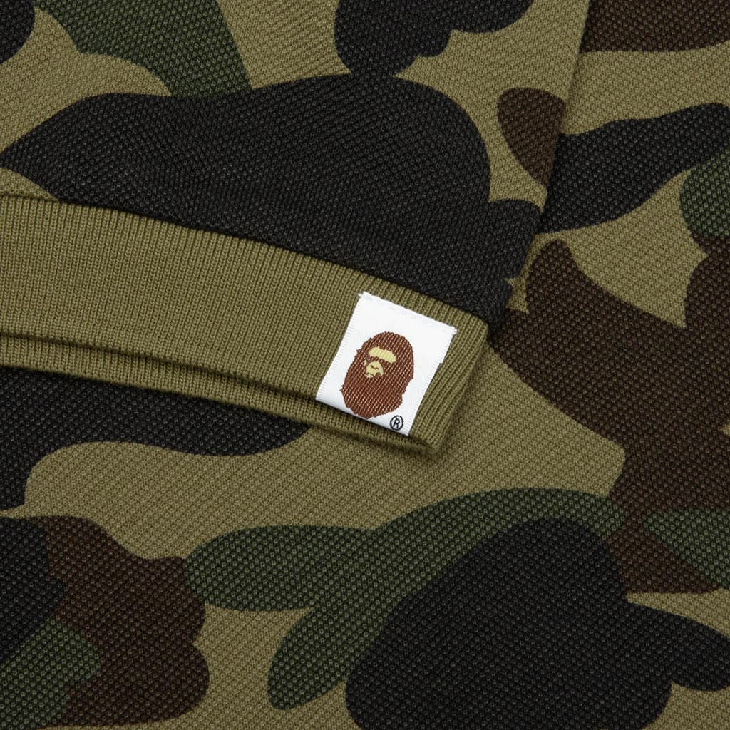 1st Camo One Point Regular Fit Polo Shirt - Green