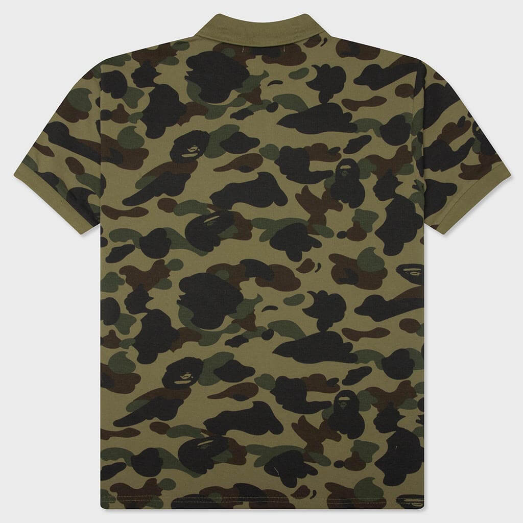 1st Camo One Point Regular Fit Polo Shirt - Green