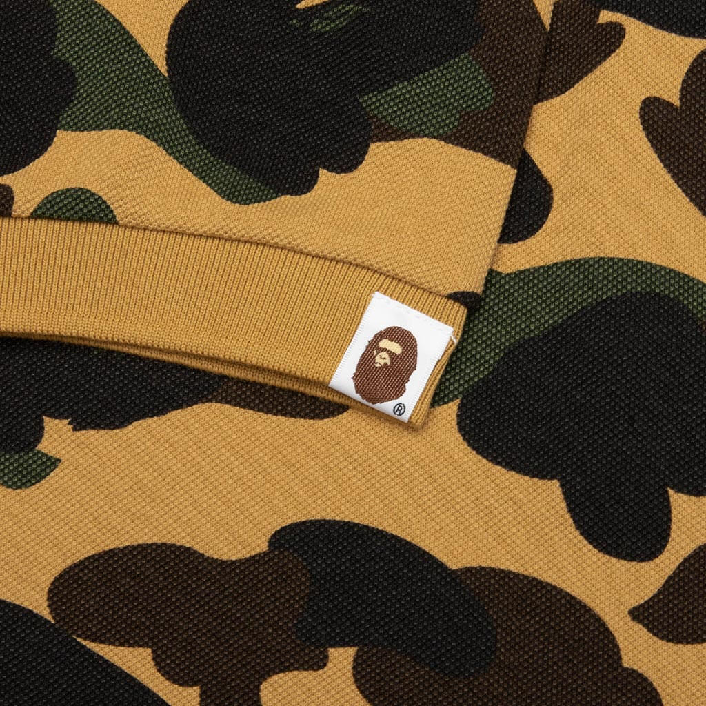 1st Camo One Point Regular Fit Polo Shirt - Yellow