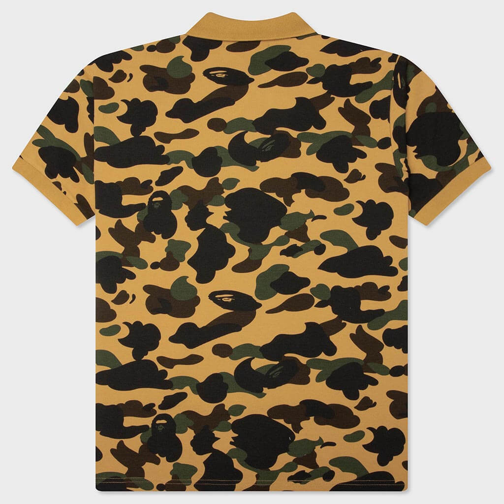 1st Camo One Point Regular Fit Polo Shirt - Yellow