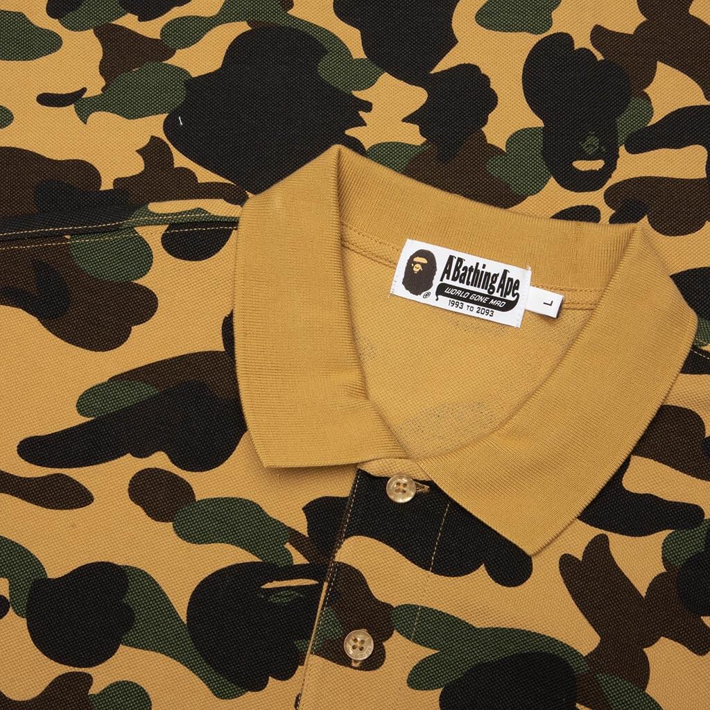 1st Camo One Point Regular Fit Polo Shirt - Yellow