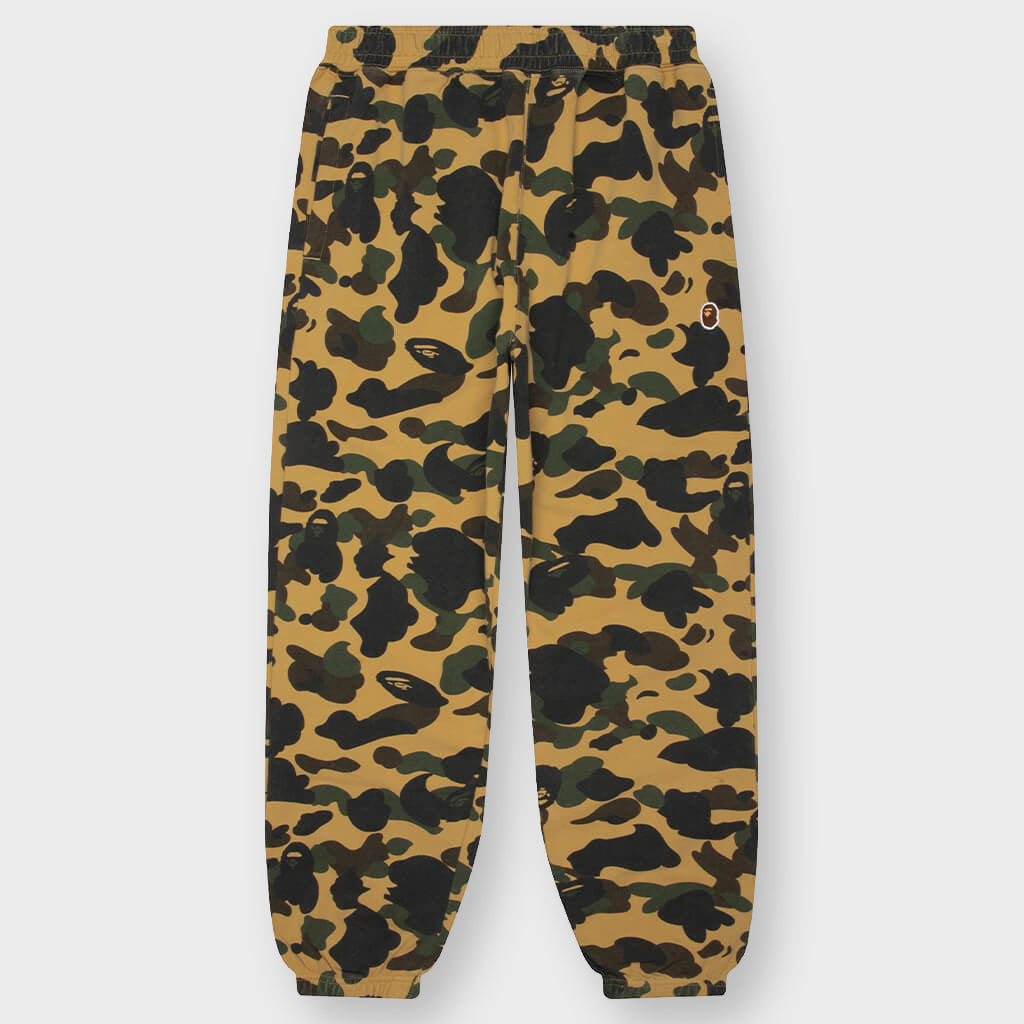 1st Camo One Point Relaxed Fit Sweat Pants - Yellow
