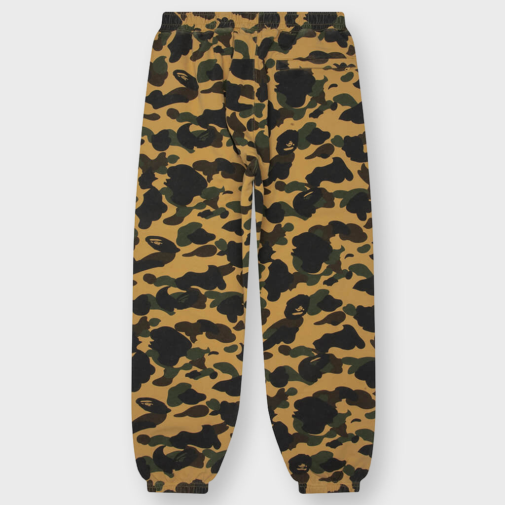 1st Camo One Point Relaxed Fit Sweat Pants - Yellow