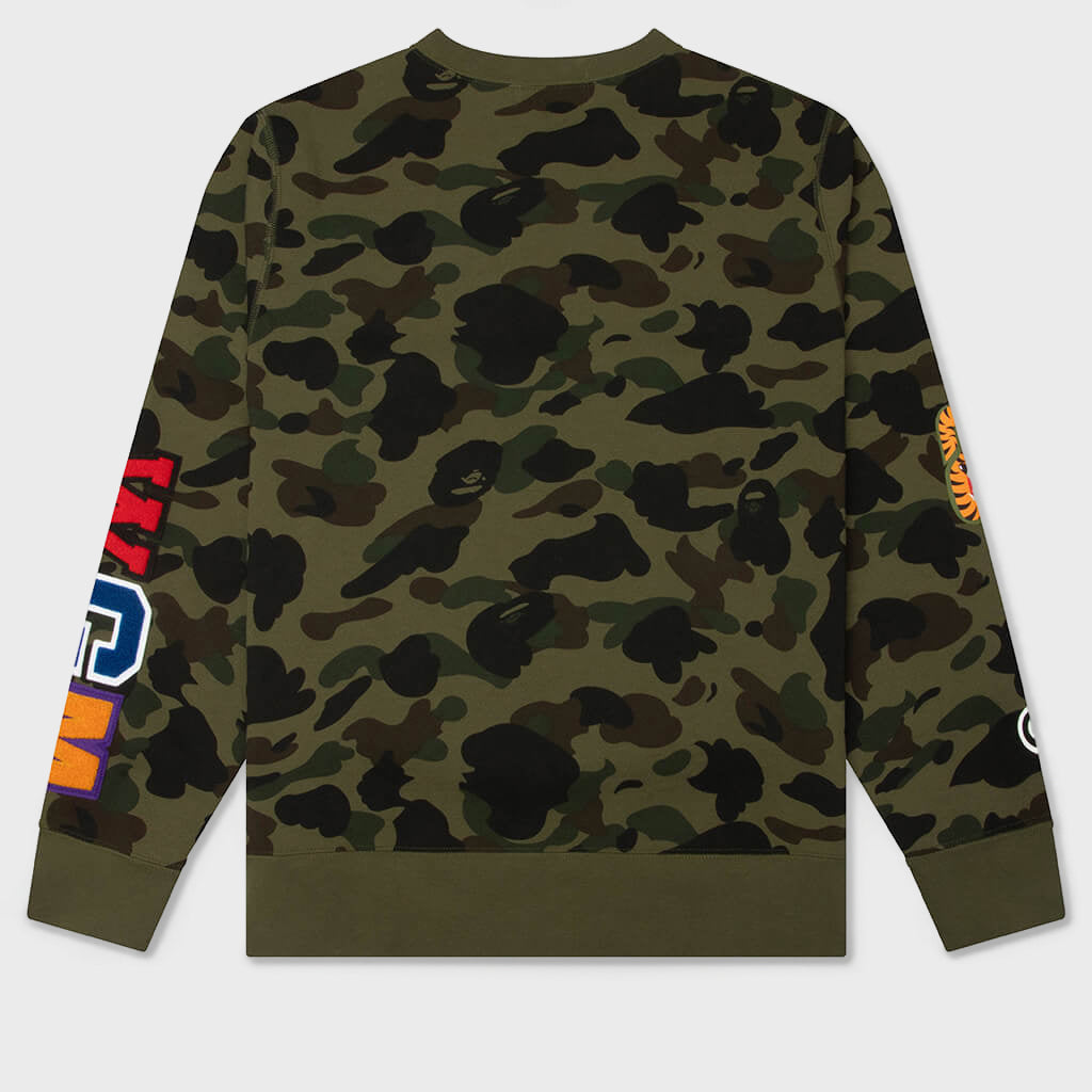 1st Camo Shark Crewneck Sweatshirt - Green