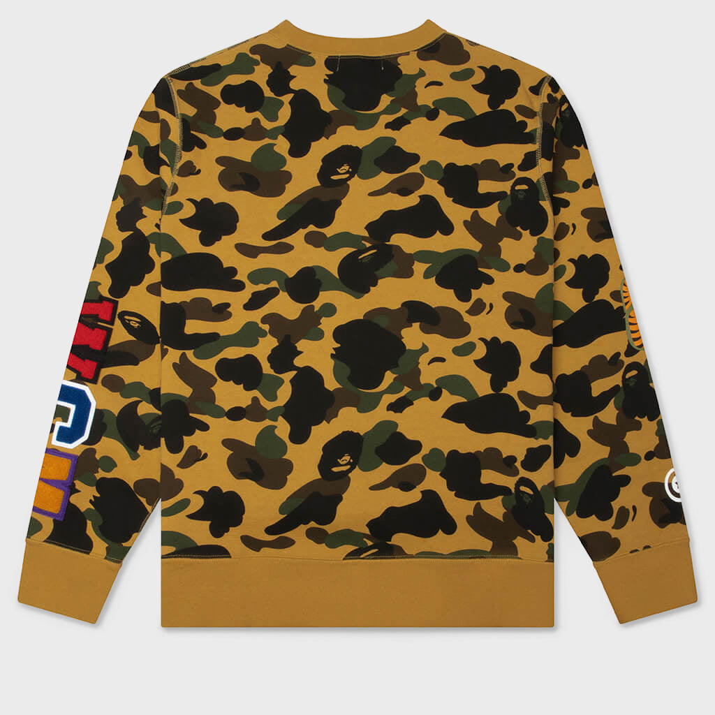 1st Camo Shark Crewneck Sweatshirt - Yellow