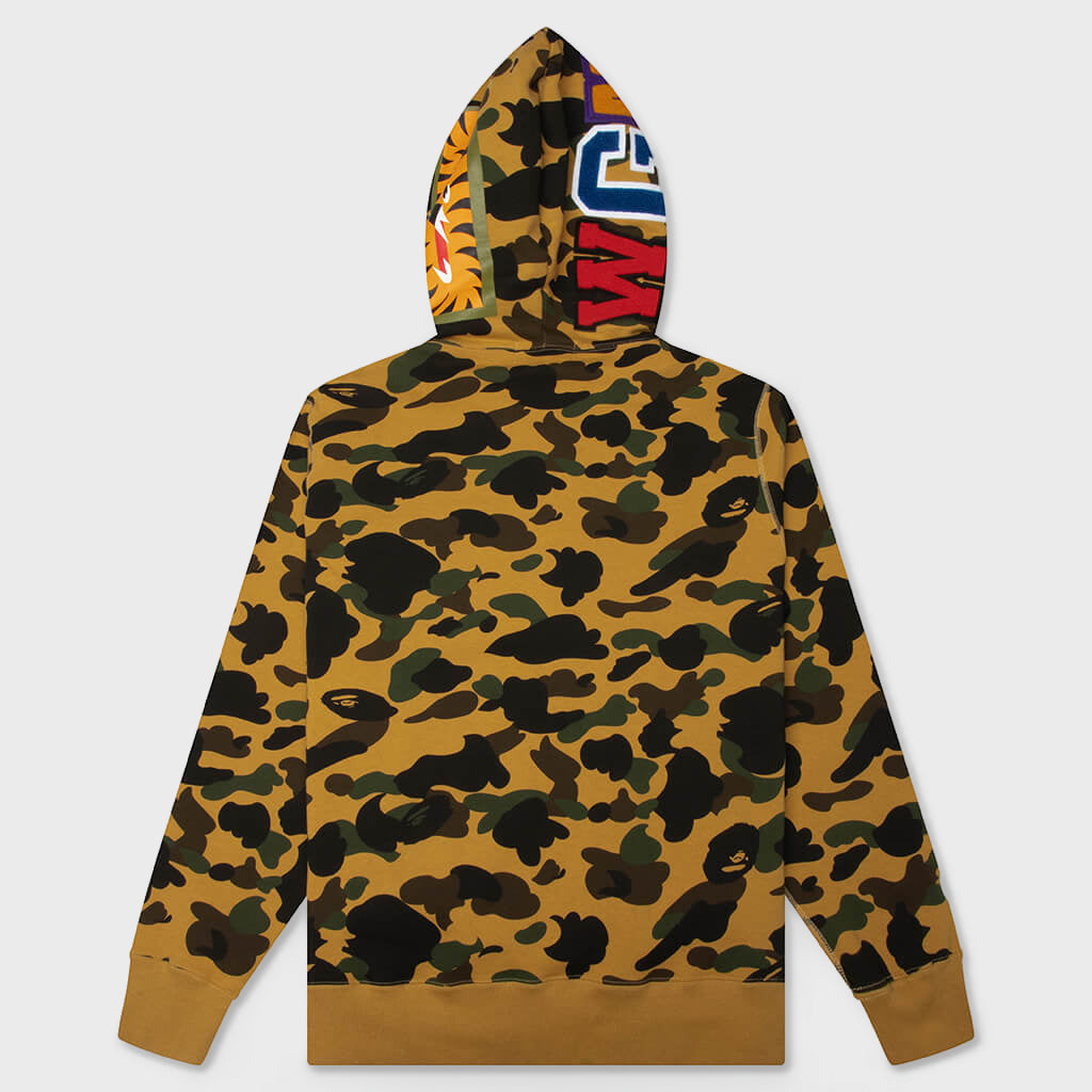 1st Camo Shark Full Zip Hoodie - Yellow