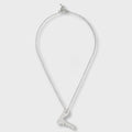 Small Key on Hanger Necklace - Antique Silver