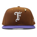 Old English F Snapback - Peanut/New Orchid