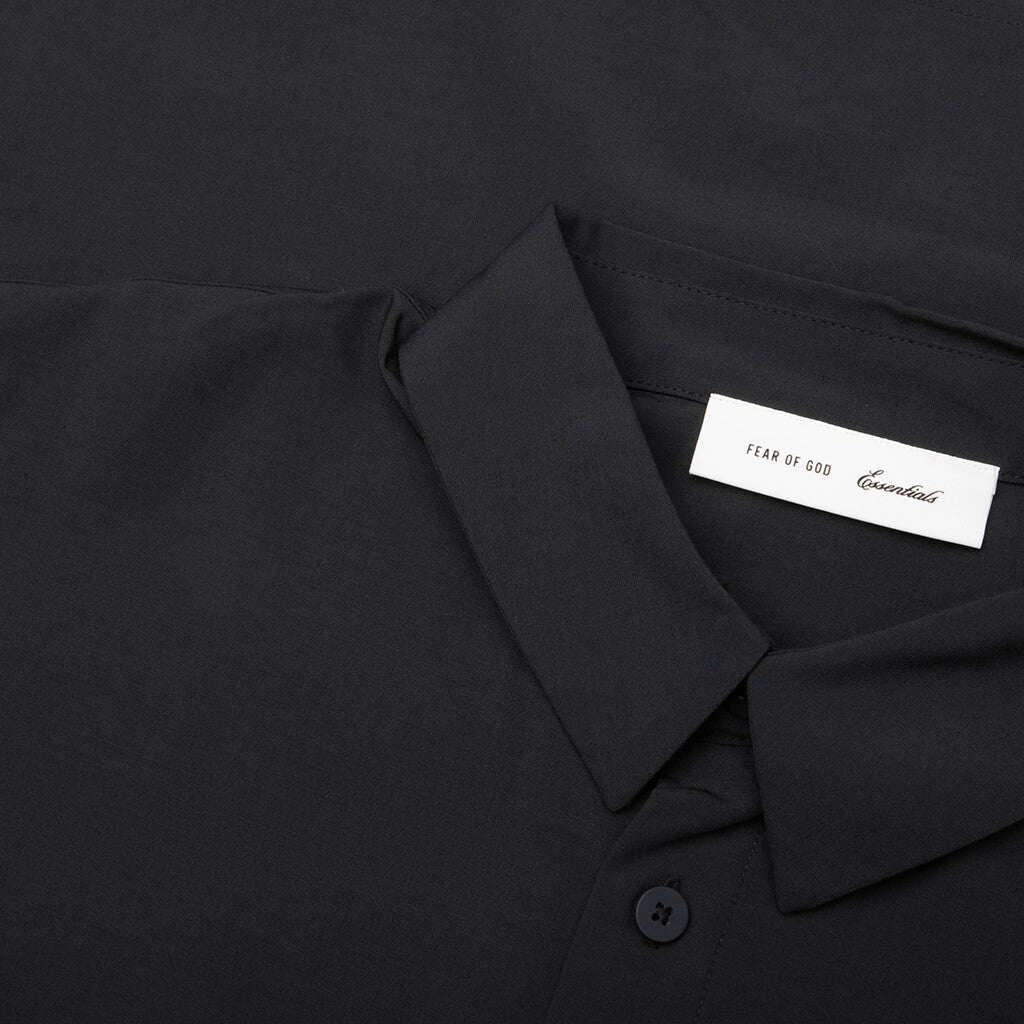 3/4 Sleeve Button Up Shirt - Vintage Black