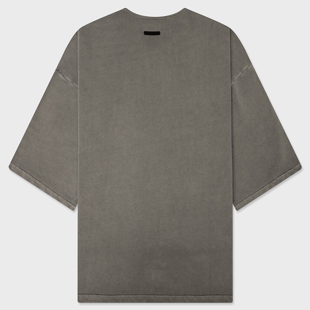3/4 Henley Sweatshirt - Washed Seal