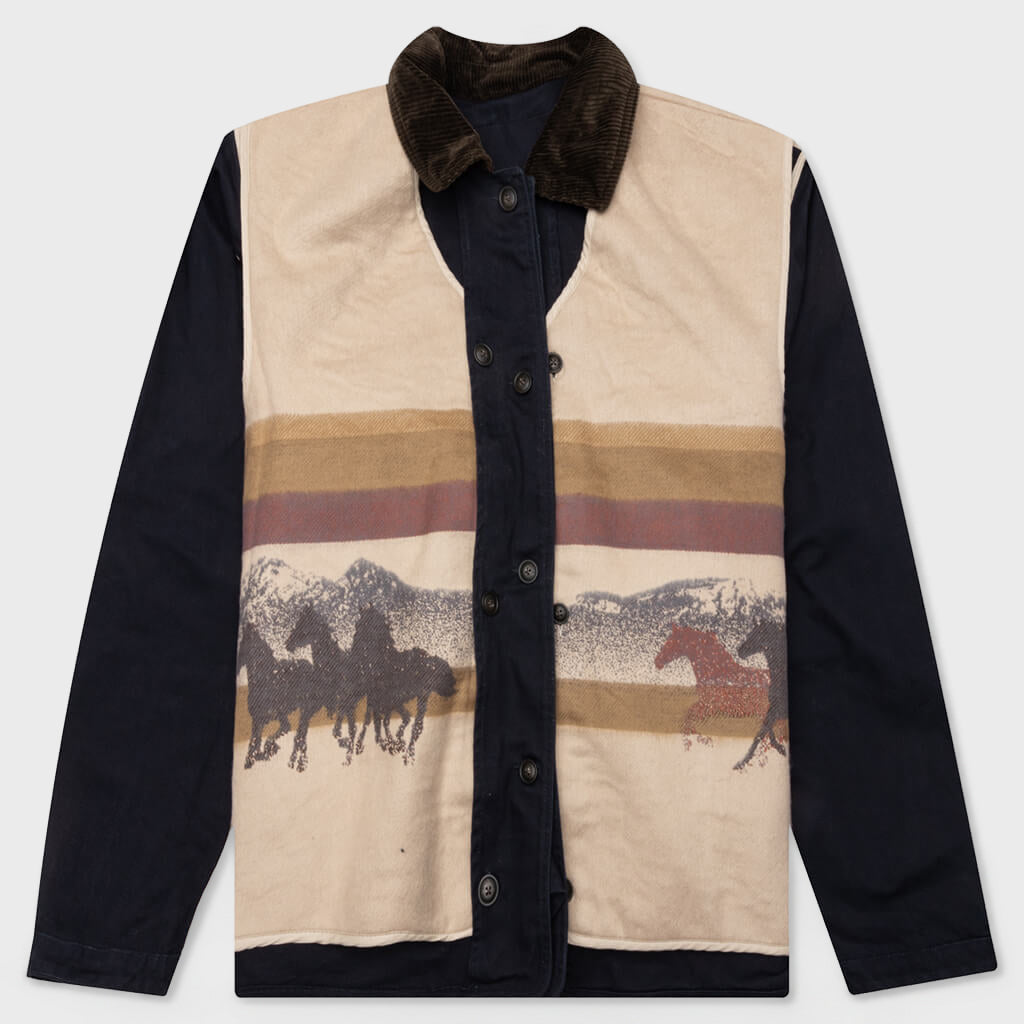 3 in 1 Jacket - Navy/Brown