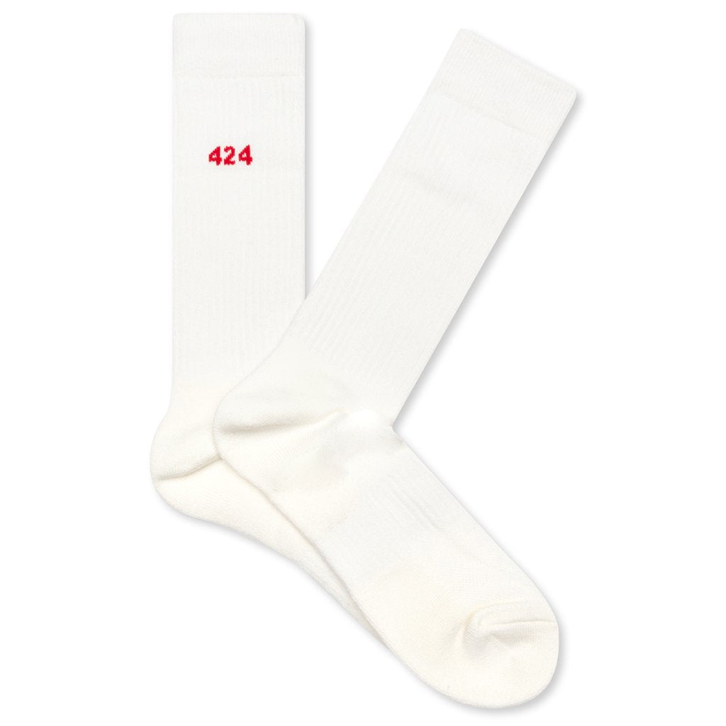 Logo Socks - White