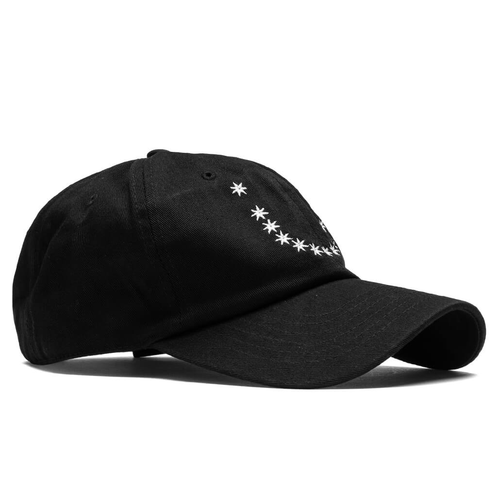 Star Smiley Face Hat - Black
