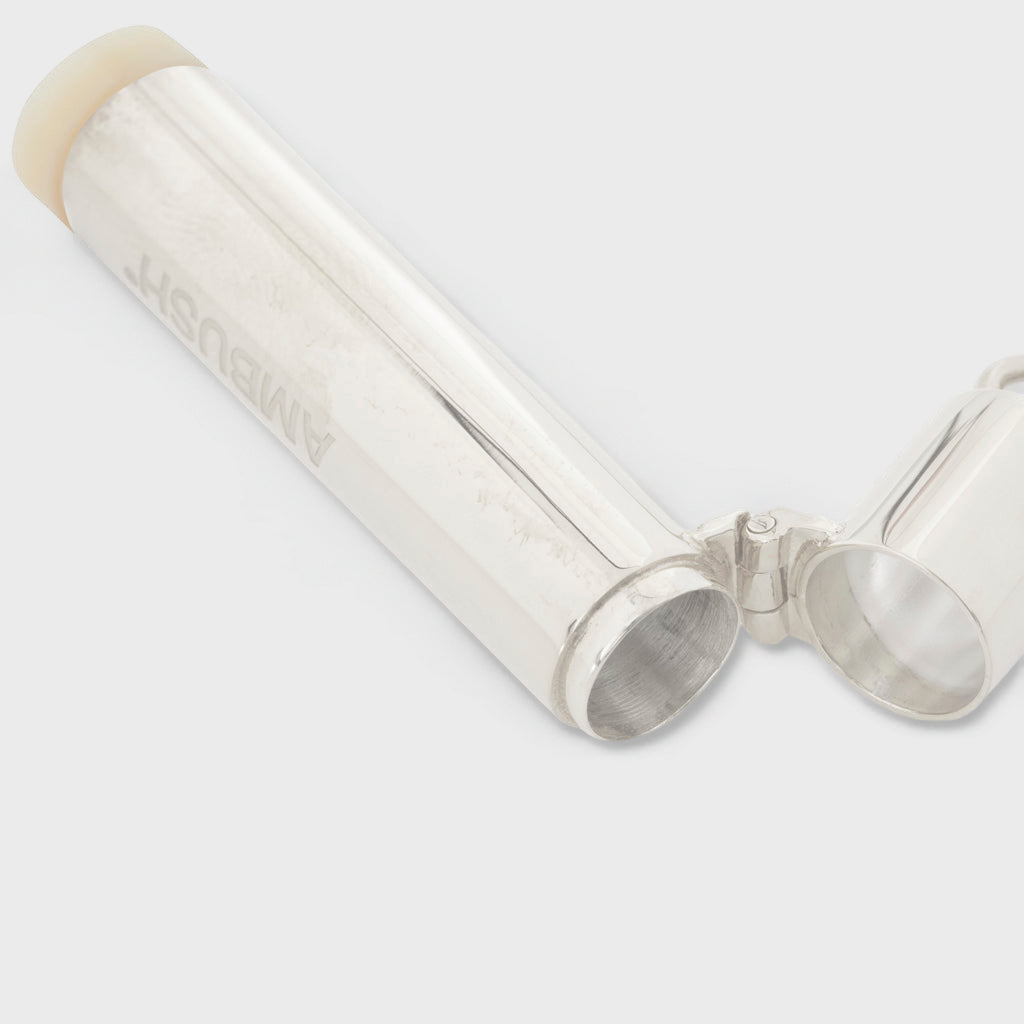 Pill Case Necklace Stone - Silver/White