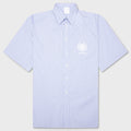 Crest Logo Stripe Shirt - Light Blue