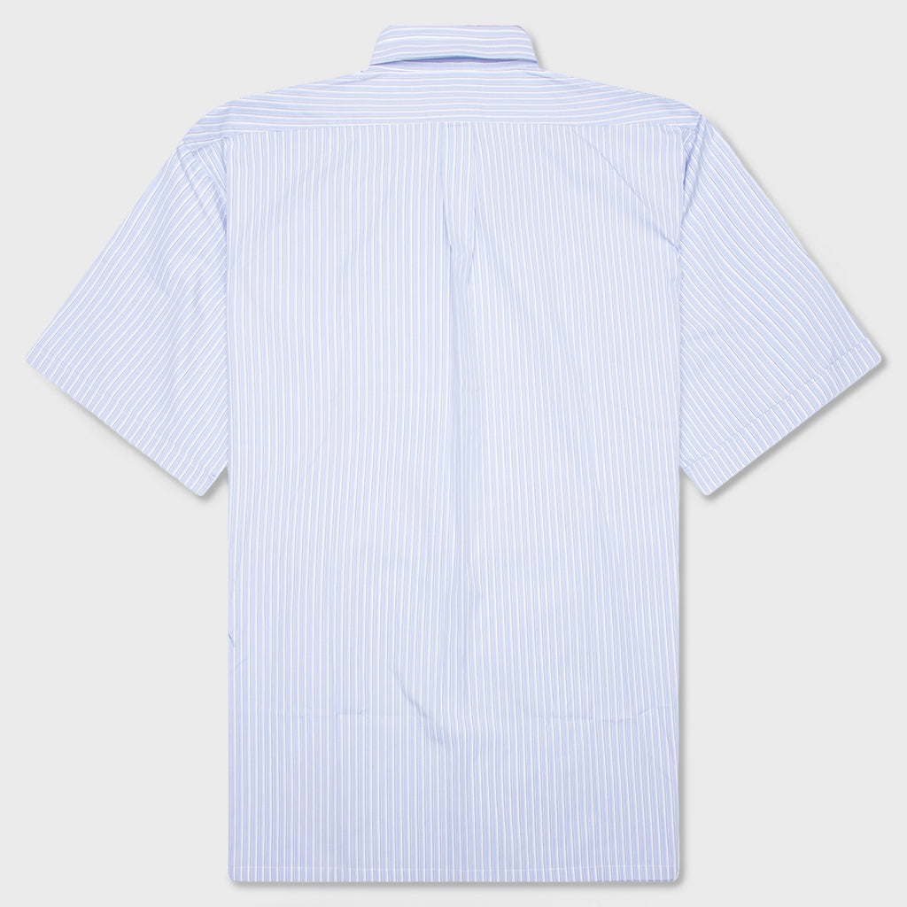 Crest Logo Stripe Shirt - Light Blue