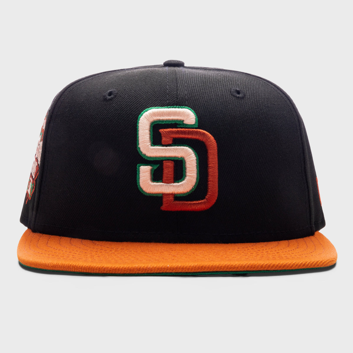 59FIFTY Fitted SD Padres Cooperstown - Black/Fight Orange/Twill Green