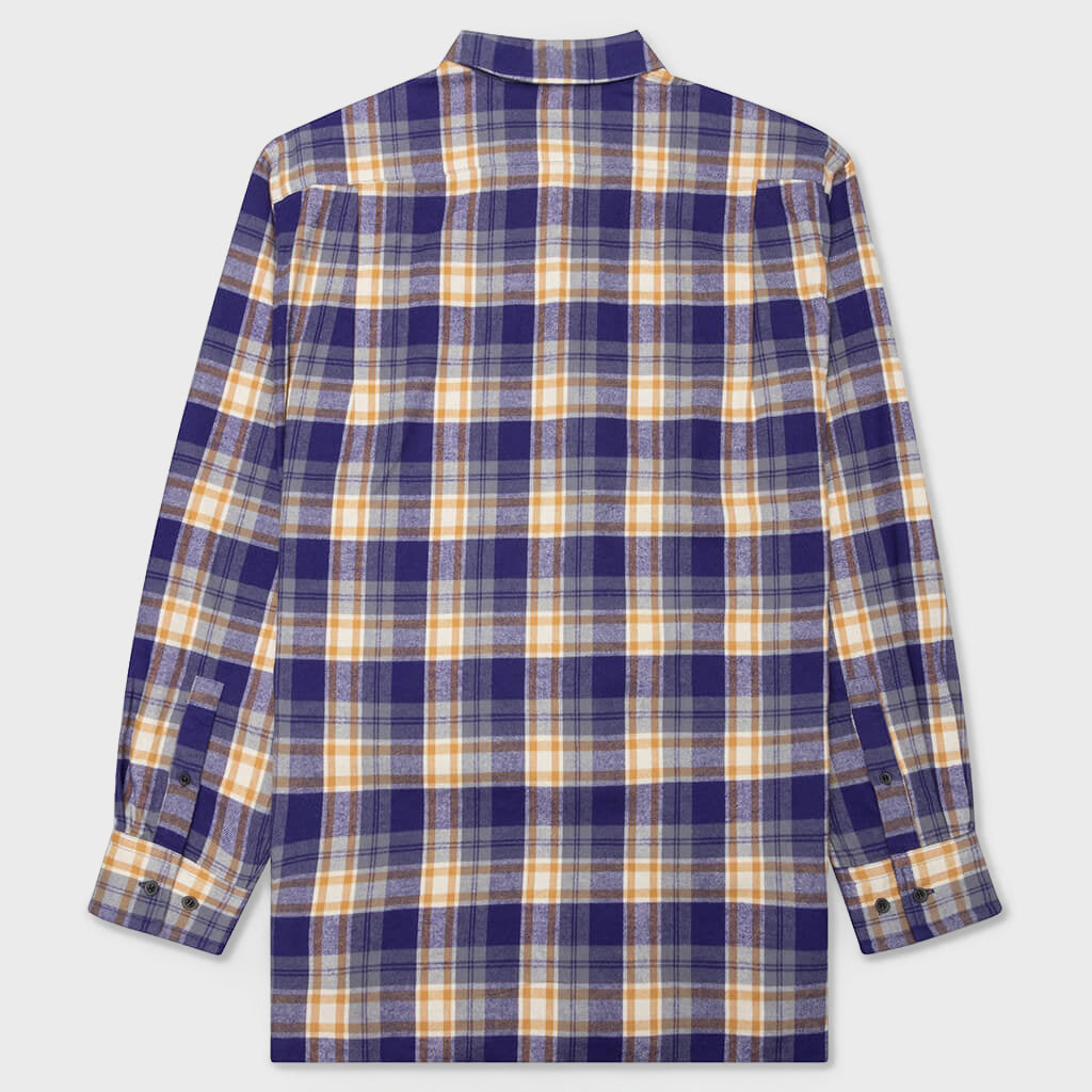 Flannel Shirt - Purple/Mustard Yellow