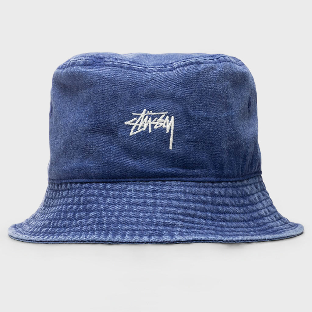 Washed Stock Bucket Hat - Blue