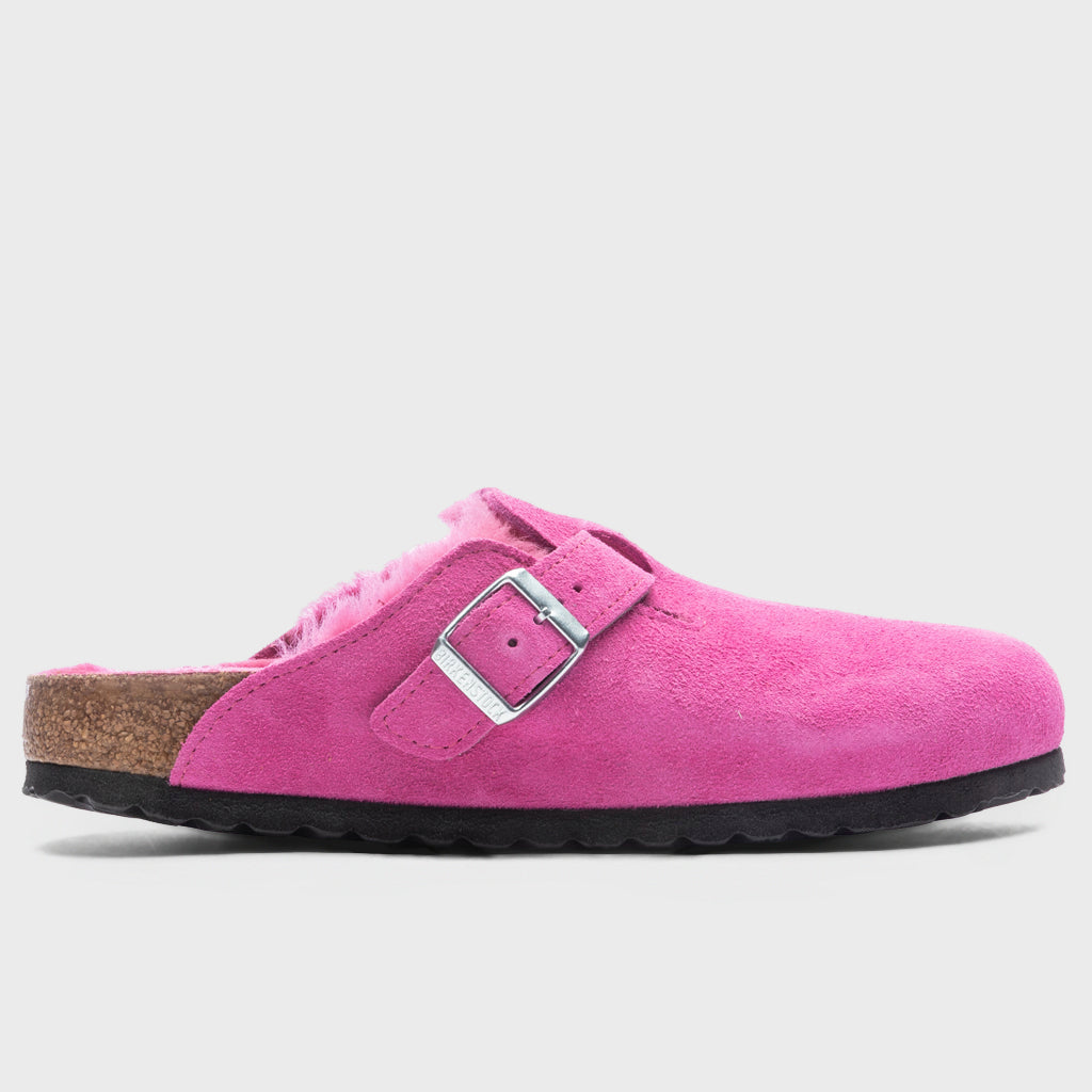 Women's Narrow Boston Shearling Suede - Fuchsia Tulip