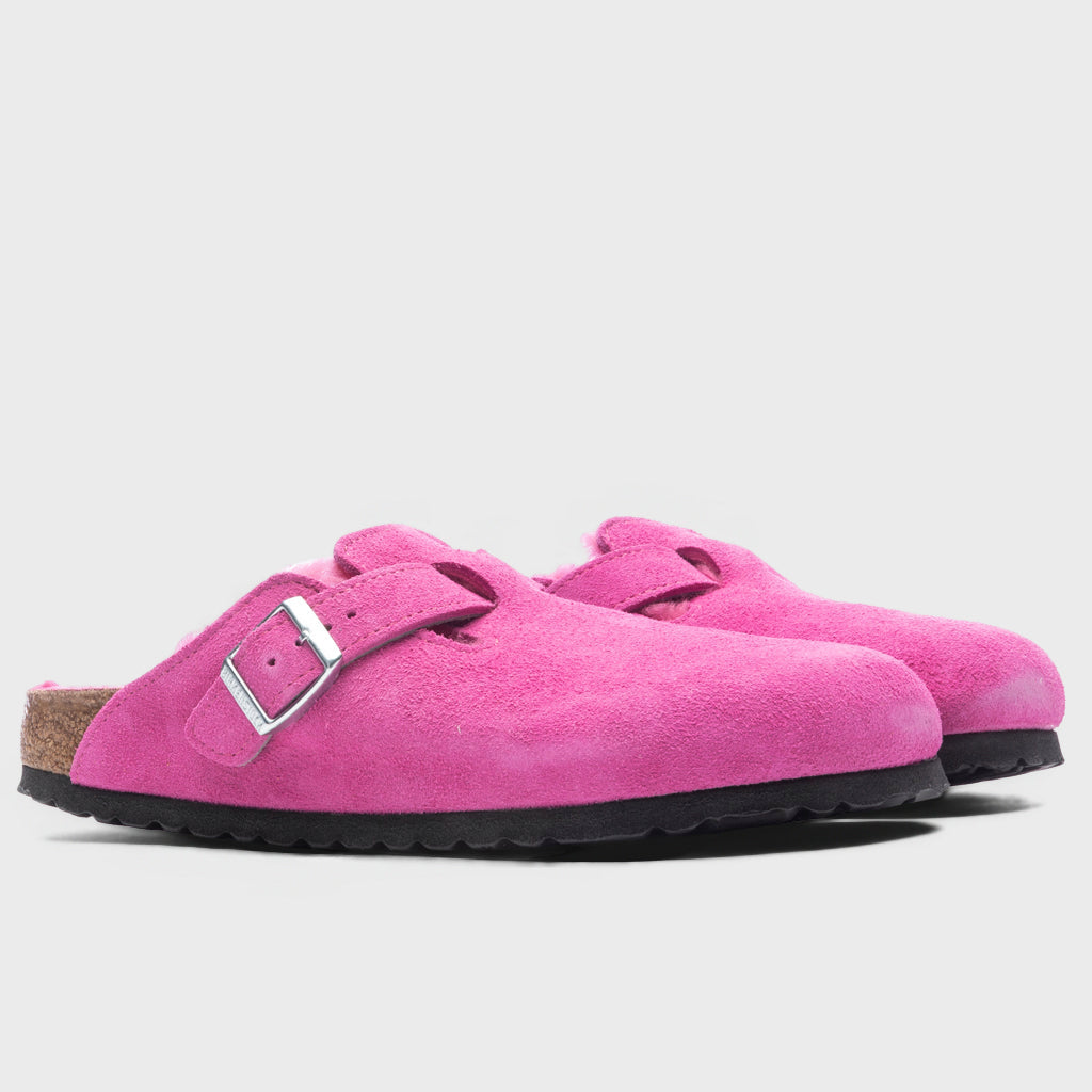 Women's Narrow Boston Shearling Suede - Fuchsia Tulip