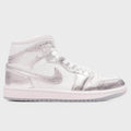 Women's Air Jordan 1 Mid - White/Metallic Silver/Wolf Grey