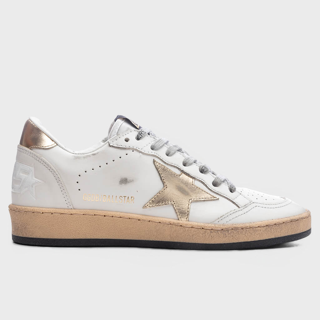 Women's Ball Star Net Sneaker - Milk/Gold