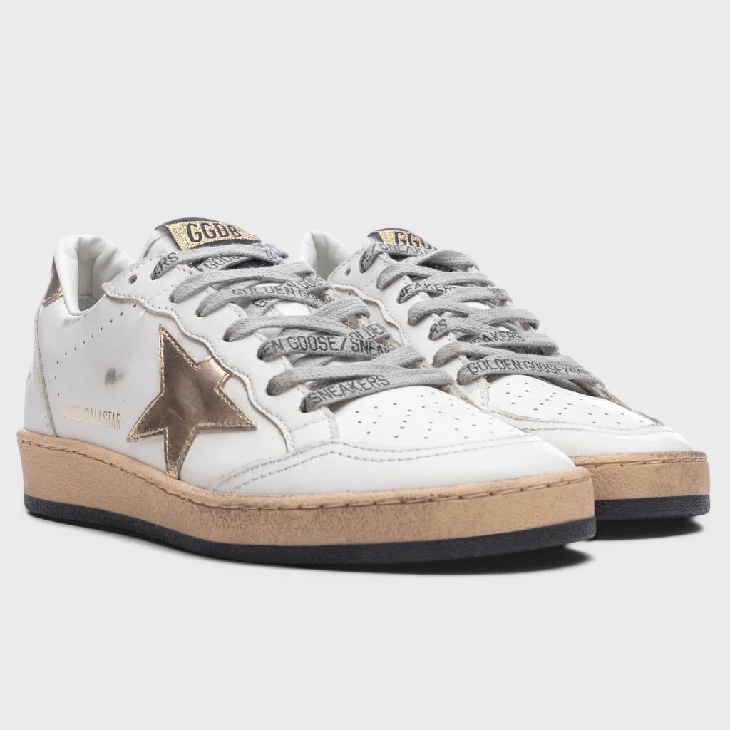 Women's Ball Star Net Sneaker - Milk/Gold