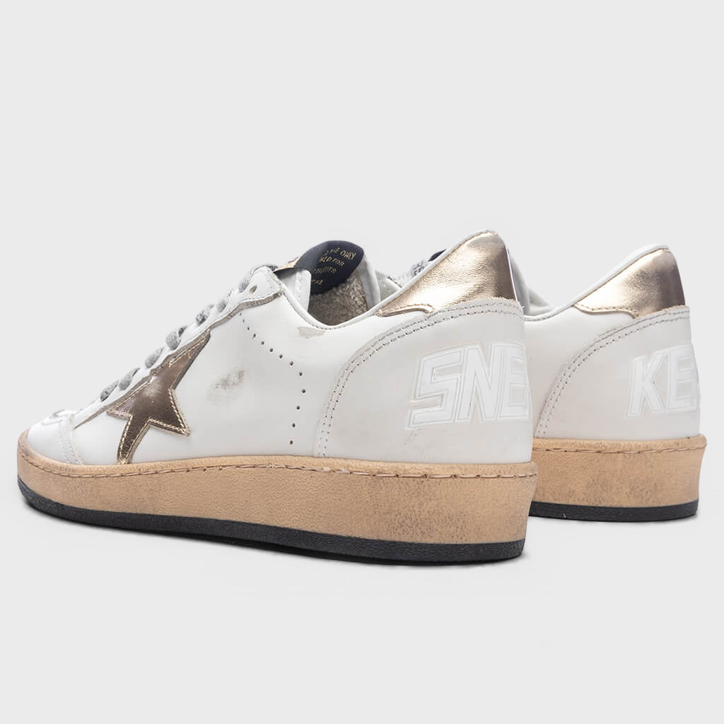 Women's Ball Star Net Sneaker - Milk/Gold