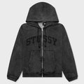 Faded Graphic Zip Hoodie - Washed Black
