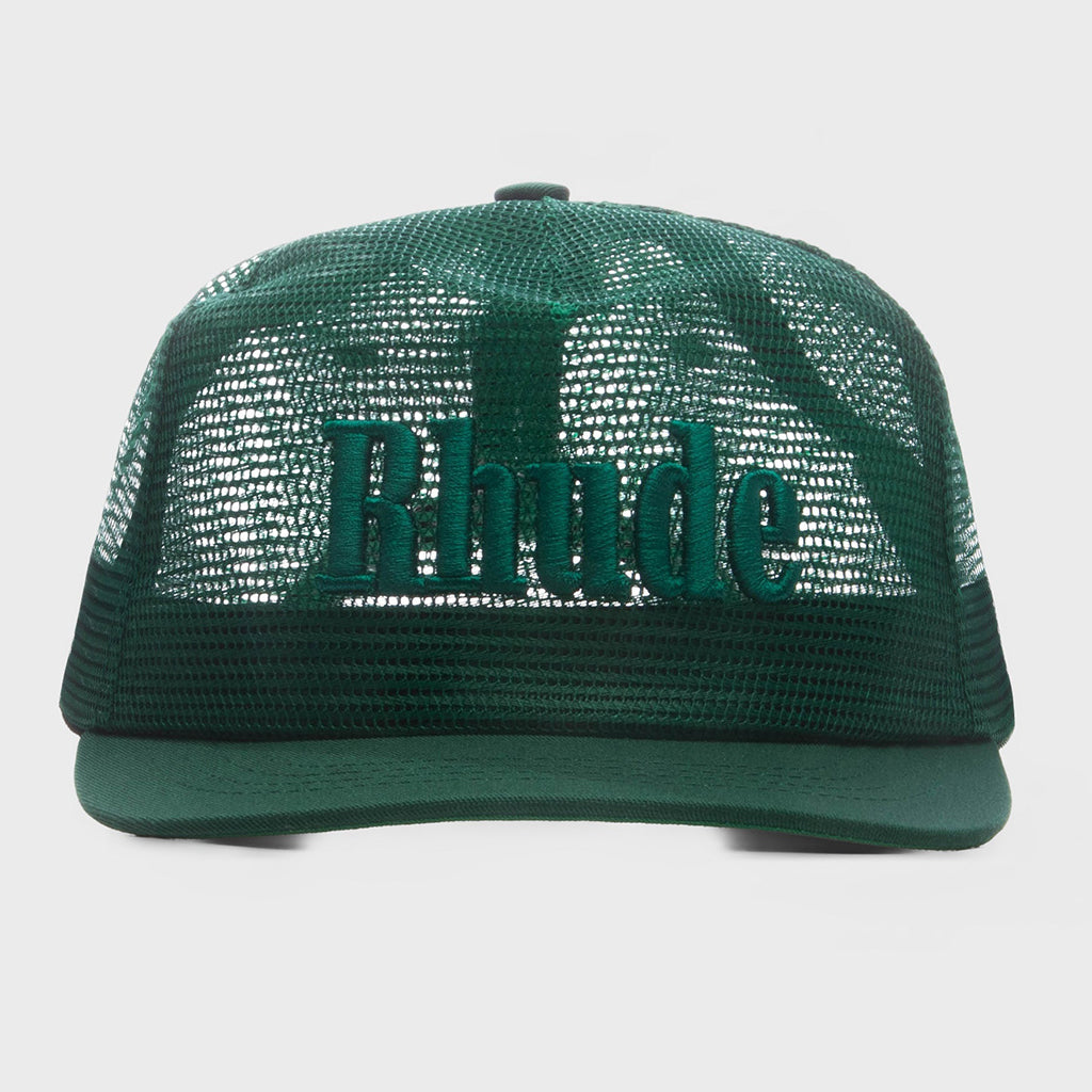 Rhude Logo Mesh Hat - Green/Green