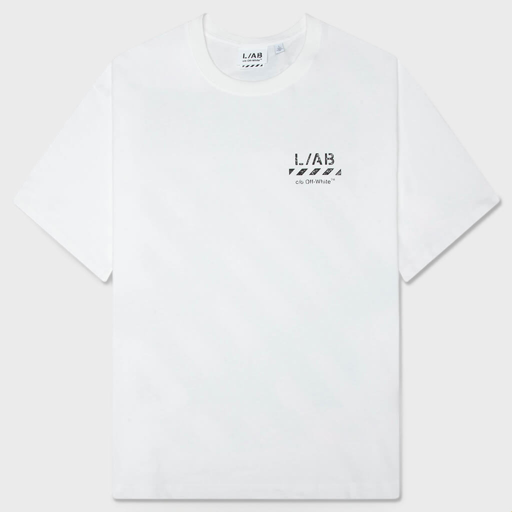 Core Diagonal S/S Tee - White