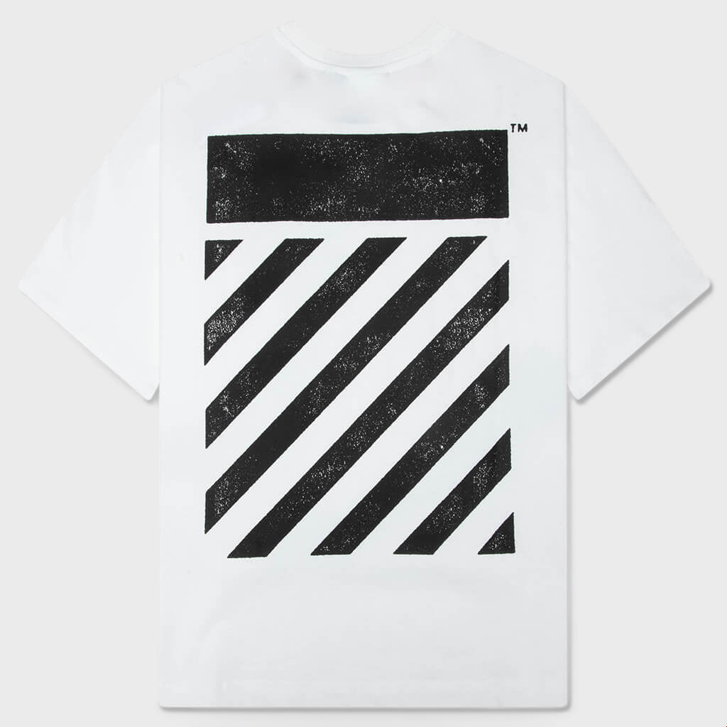 Core Diagonal S/S Tee - White