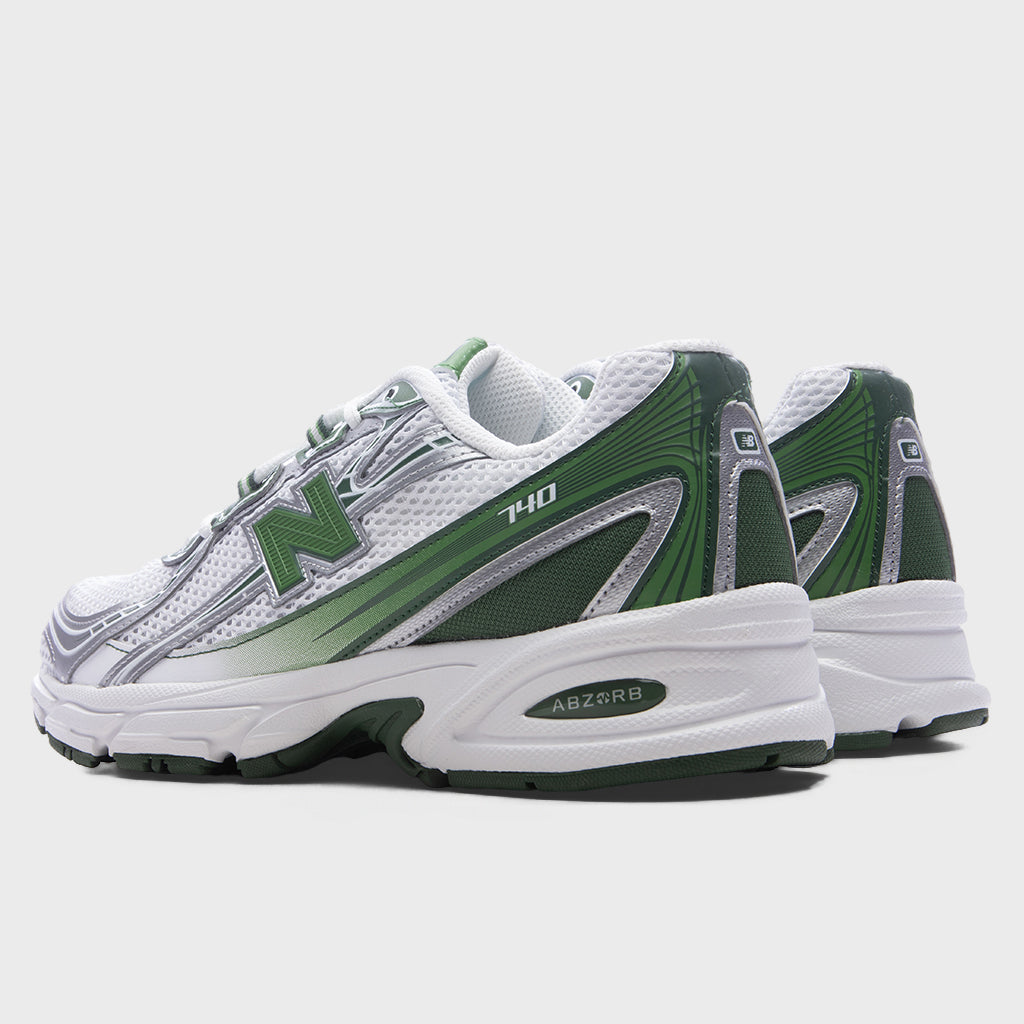 740 - White/Alpine Green/Silver Metallic
