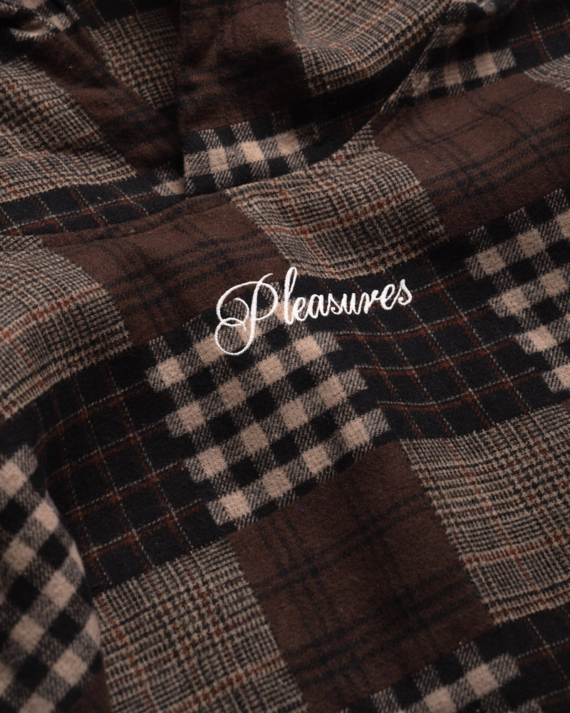 Pleasures Madras Poncho Hoodie - Brown