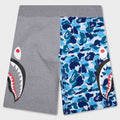 Abc Camo Side Shark Sweat Shorts - Blue