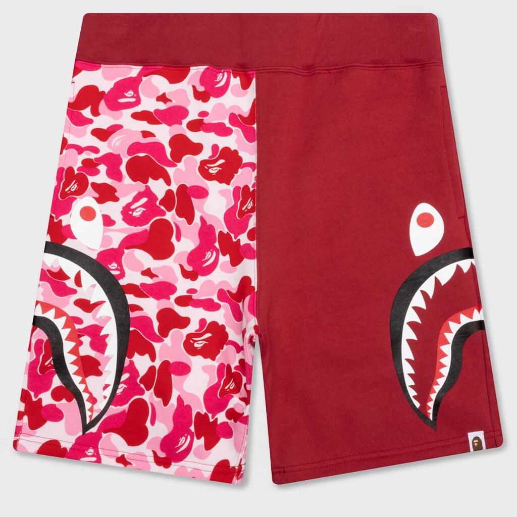 Abc Camo Side Shark Sweat Shorts - Pink