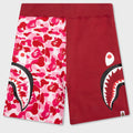 Abc Camo Side Shark Sweat Shorts - Pink