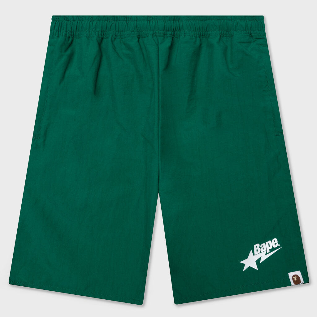 Bape Sta Logo Beach Shorts - Green