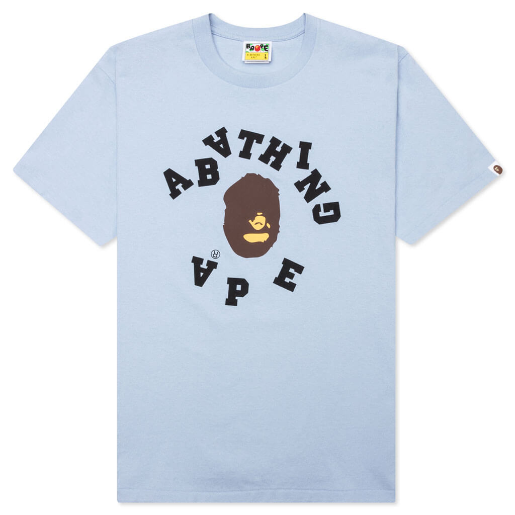 Broken College Tee - Blue