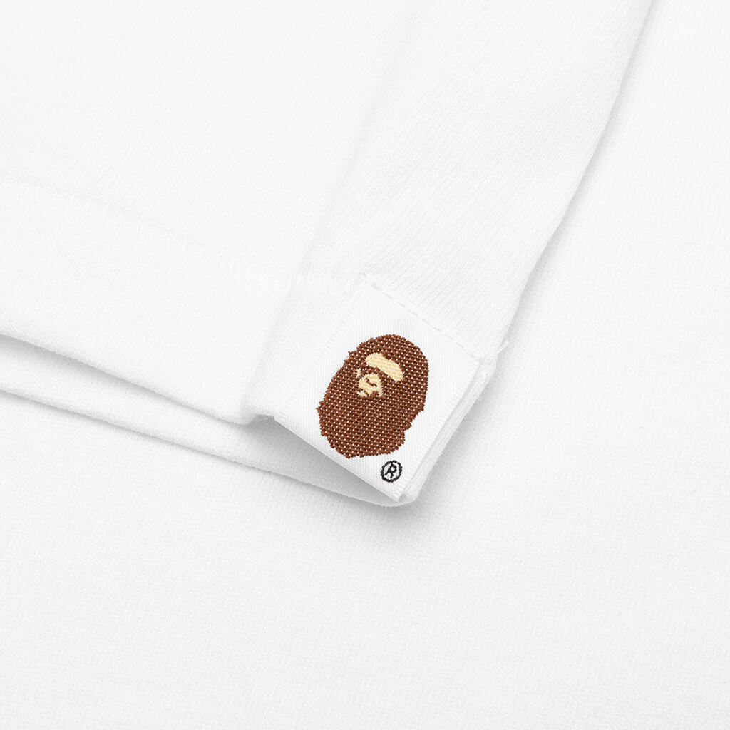 Color Camo Crazy Bape Logo Tee - White